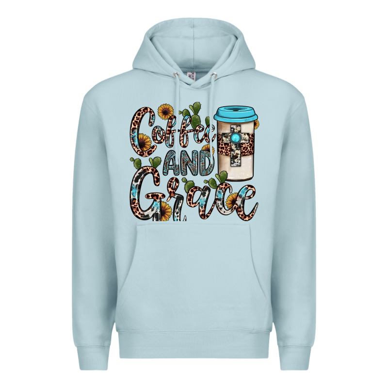 Coffee And Grace Premium Hoodie by JahusDesignShop | Teevron