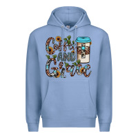 Colony Blue coffee and grace Premium Hoodie - JahusDesignShop