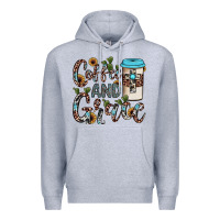Heather Grey coffee and grace Premium Hoodie - JahusDesignShop
