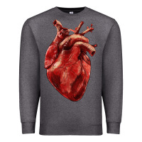 Charcoal Heather Anatomical heart Premium Sweatshirt - RanaPortraitStore
