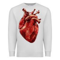 Dove Grey Anatomical heart Premium Sweatshirt - RanaPortraitStore