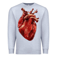 Heather Grey Anatomical heart Premium Sweatshirt - RanaPortraitStore