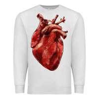 Oatmeal Heather Anatomical heart Premium Sweatshirt - RanaPortraitStore