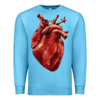 Ocean Blue Anatomical heart Premium Sweatshirt - RanaPortraitStore