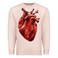 Pale Pink Anatomical heart Premium Sweatshirt - RanaPortraitStore