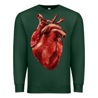Sports Green Anatomical heart Premium Sweatshirt - RanaPortraitStore