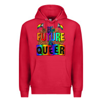 Cardinal the fuuture is queer Premium Hoodie - AdoDesignShop