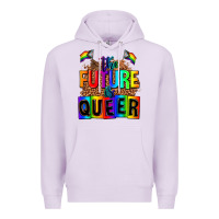 Lilac the fuuture is queer Premium Hoodie - AdoDesignShop