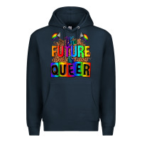 Navy the fuuture is queer Premium Hoodie - AdoDesignShop