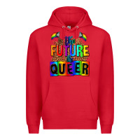 Red the fuuture is queer Premium Hoodie - AdoDesignShop