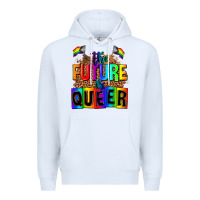 White the fuuture is queer Premium Hoodie - AdoDesignShop