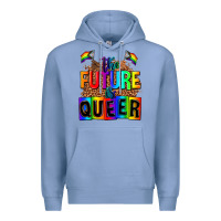 Colony Blue the fuuture is queer Premium Hoodie - AdoDesignShop