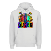 Dove Grey the fuuture is queer Premium Hoodie - AdoDesignShop
