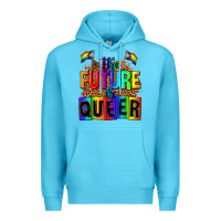 Ocean Blue the fuuture is queer Premium Hoodie - AdoDesignShop