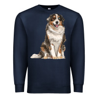 Navy Australian shepherd Premium Sweatshirt - RanaPortraitStore