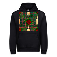 Black christmas candle and ornaments seamless pattern Urban Hoodie - BundleAndBundleShop