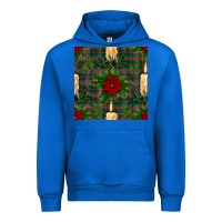 Cobalt christmas candle and ornaments seamless pattern Urban Hoodie - BundleAndBundleShop