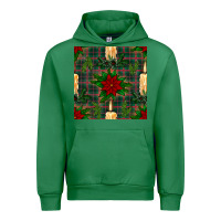 Emerald christmas candle and ornaments seamless pattern Urban Hoodie - BundleAndBundleShop