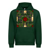 Forest Green christmas candle and ornaments seamless pattern Urban Hoodie - BundleAndBundleShop