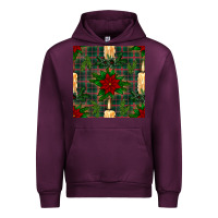 Mauve Wine christmas candle and ornaments seamless pattern Urban Hoodie - BundleAndBundleShop