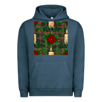 Pigment Midnight Navy christmas candle and ornaments seamless pattern Urban Hoodie - BundleAndBundleShop
