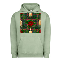 Pigment Oil Green christmas candle and ornaments seamless pattern Urban Hoodie - BundleAndBundleShop