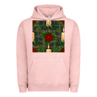 Pigment Salmon christmas candle and ornaments seamless pattern Urban Hoodie - BundleAndBundleShop