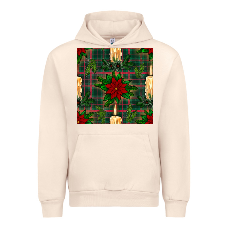 Christmas Candle And Ornaments Seamless Pattern Urban Hoodie by BundleAndBundleShop | Teevron