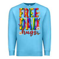 Ocean Blue free dad hugs Premium Sweatshirt - texasbilliewilder