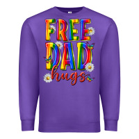 Purple free dad hugs Premium Sweatshirt - texasbilliewilder