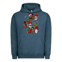 Pigment Midnight Navy ho ho ho gnome Urban Hoodie - JahusDesignShop