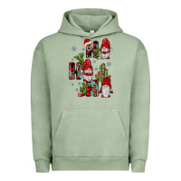 Pigment Oil Green ho ho ho gnome Urban Hoodie - JahusDesignShop