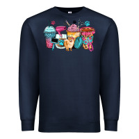 Navy pet groomer coffee cups Premium Sweatshirt - Zillion Design Studio
