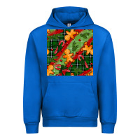 Cobalt christmas gingerbread man and candy cane seamless pattern Urban Hoodie - BundleAndBundleShop