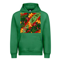 Emerald christmas gingerbread man and candy cane seamless pattern Urban Hoodie - BundleAndBundleShop