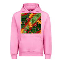 Fuchsia Pink christmas gingerbread man and candy cane seamless pattern Urban Hoodie - BundleAndBundleShop