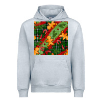 Heather Grey christmas gingerbread man and candy cane seamless pattern Urban Hoodie - BundleAndBundleShop