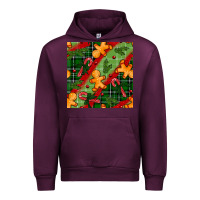 Mauve Wine christmas gingerbread man and candy cane seamless pattern Urban Hoodie - BundleAndBundleShop
