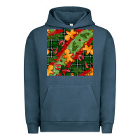 Pigment Midnight Navy christmas gingerbread man and candy cane seamless pattern Urban Hoodie - BundleAndBundleShop