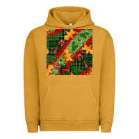 Pigment Peanut Butter christmas gingerbread man and candy cane seamless pattern Urban Hoodie - BundleAndBundleShop