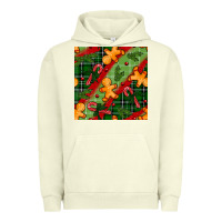 Pigment Pistachio christmas gingerbread man and candy cane seamless pattern Urban Hoodie - BundleAndBundleShop