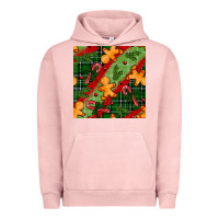 Pigment Salmon christmas gingerbread man and candy cane seamless pattern Urban Hoodie - BundleAndBundleShop