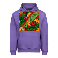Tulip christmas gingerbread man and candy cane seamless pattern Urban Hoodie - BundleAndBundleShop