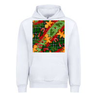 White christmas gingerbread man and candy cane seamless pattern Urban Hoodie - BundleAndBundleShop