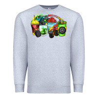 Heather Grey monster truck coffee cups Premium Sweatshirt - Zillion Design Studio