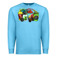 Ocean Blue monster truck coffee cups Premium Sweatshirt - Zillion Design Studio