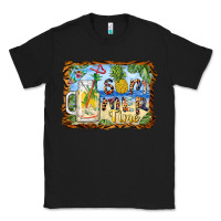 Black summer time pineapple and  beach Classic Tee - BarkalooDesign