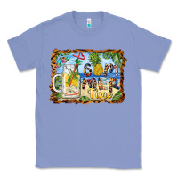Colony Blue summer time pineapple and  beach Classic Tee - BarkalooDesign