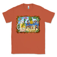 Copper summer time pineapple and  beach Classic Tee - BarkalooDesign