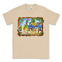 Mushroom summer time pineapple and  beach Classic Tee - BarkalooDesign